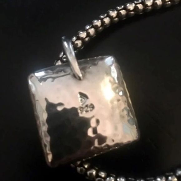 SILPADA Popcorn Necklace Puffed Square Pendant - Picture 12 of 15